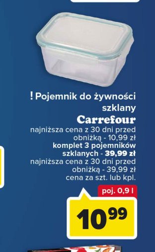 Pojemnik żaroodporny 900 ml Carrefour promocja