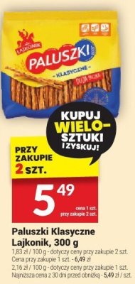 Paluszki Klasyczne Lajkonik, 300 g promocja w Twój Market
