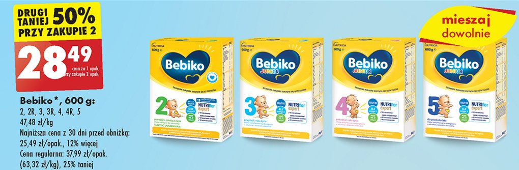 Mleko 4 Bebiko junior promocja w Biedronka