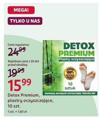 Detox Premium, plastry oczyszczające, 10 szt. promocja w Rossmann