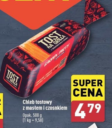 Tost na grilla z masłem i czosnkiem promocja