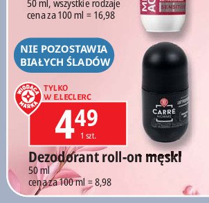 Antyperspirant dla mężczyzn Wiodąca marka carre homme promocja