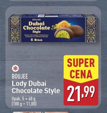 Deser lodowy dubai chocoalte style Boujee promocja w Aldi