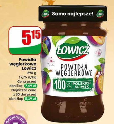 Powidła węgierkowe Łowicz promocja w Dino