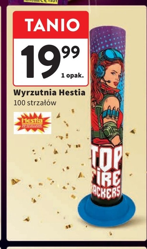 Wyrzutnia top firecrackers 100 strzałów Hestia promocja