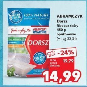 Dorsz filet bez skóry Abramczyk promocja