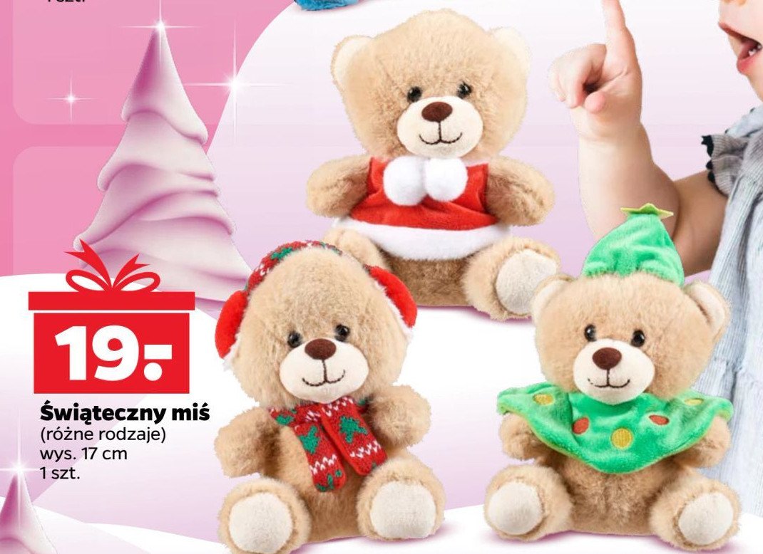 Miś pluszowy 17 cm promocja w Netto