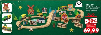 Kolejka drewniana tory z europejskiego drewna bukowego promocja w Kaufland