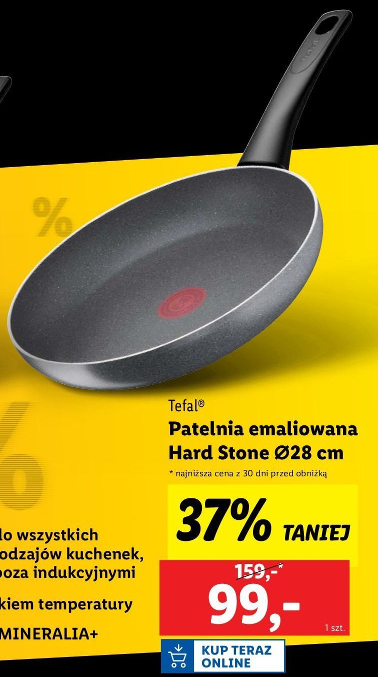 Patelnia hard stone 28 cm Tefal promocja