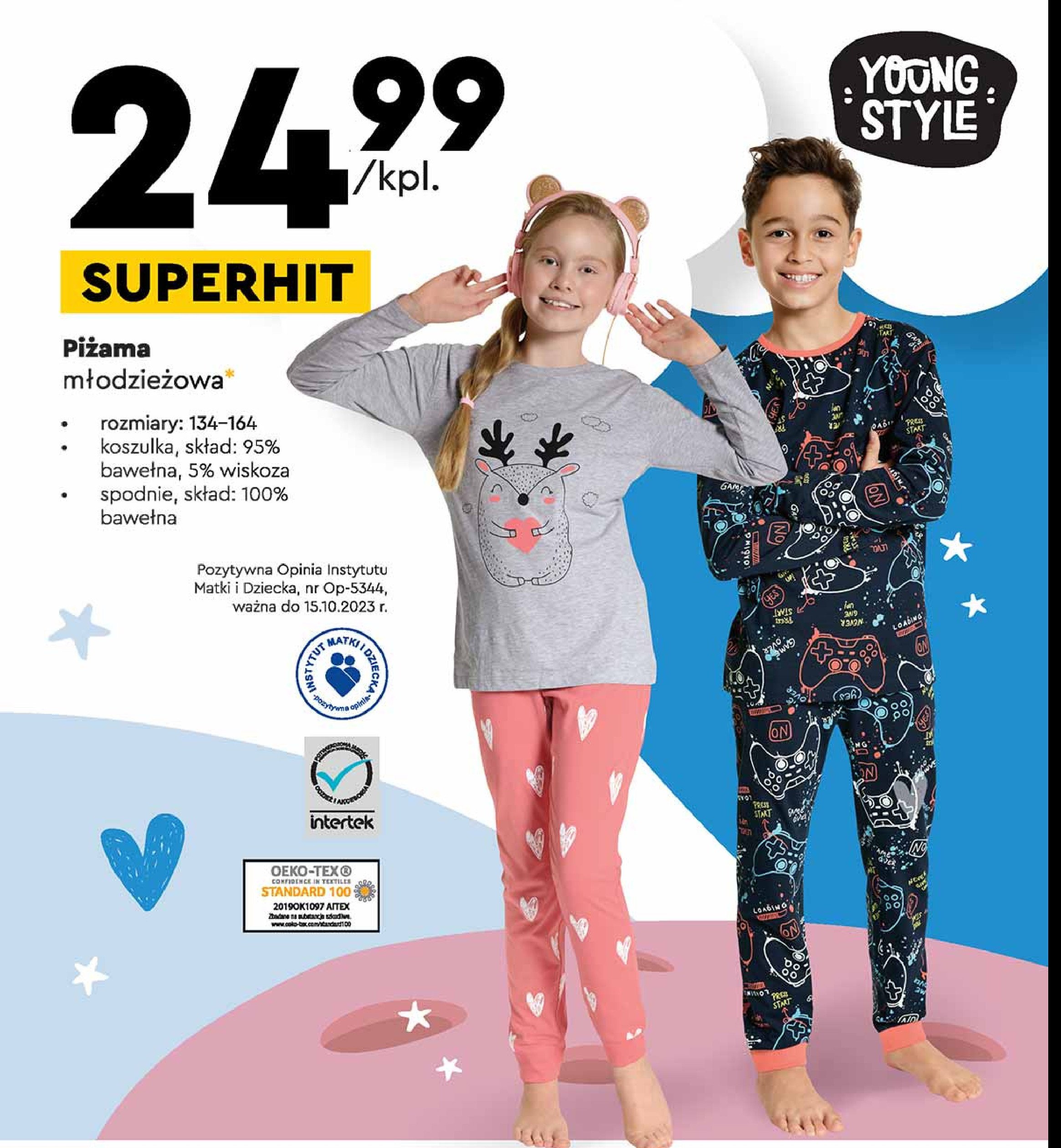 Piżama dziecięca 134-164 Youngstyle promocje
