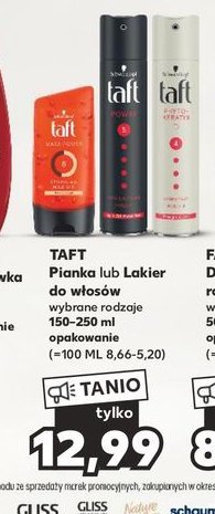 Lakier do w艂os贸w hold 4 TAFT PHYTO-KERATIN promocja