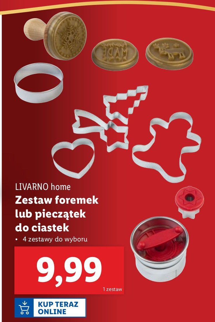 Zestaw pieczątek do ciastek LIVARNO HOME promocja