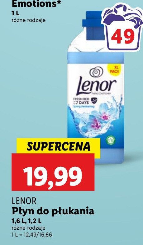Płyn do płukania spring awakening Lenor classic promocja w Lidl