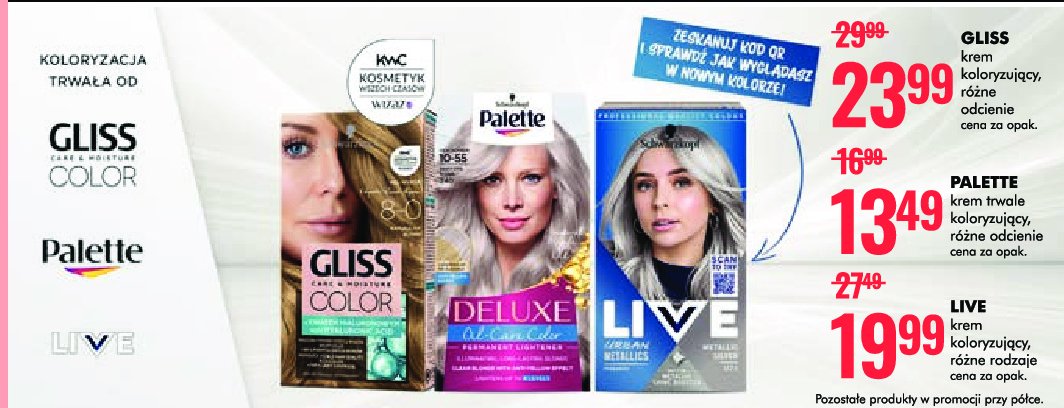Farba do w艂os贸w 10-55 Palette deluxe promocja