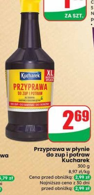 Przyprawa w płynie do zup i potraw Kucharek promocja w Dino