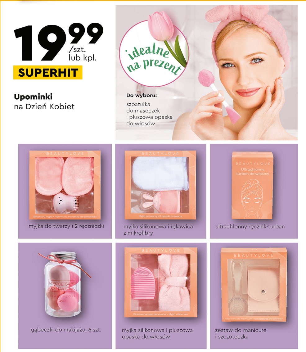 Szpatułka do maseczek + opaska do włosów Beautylove promocja