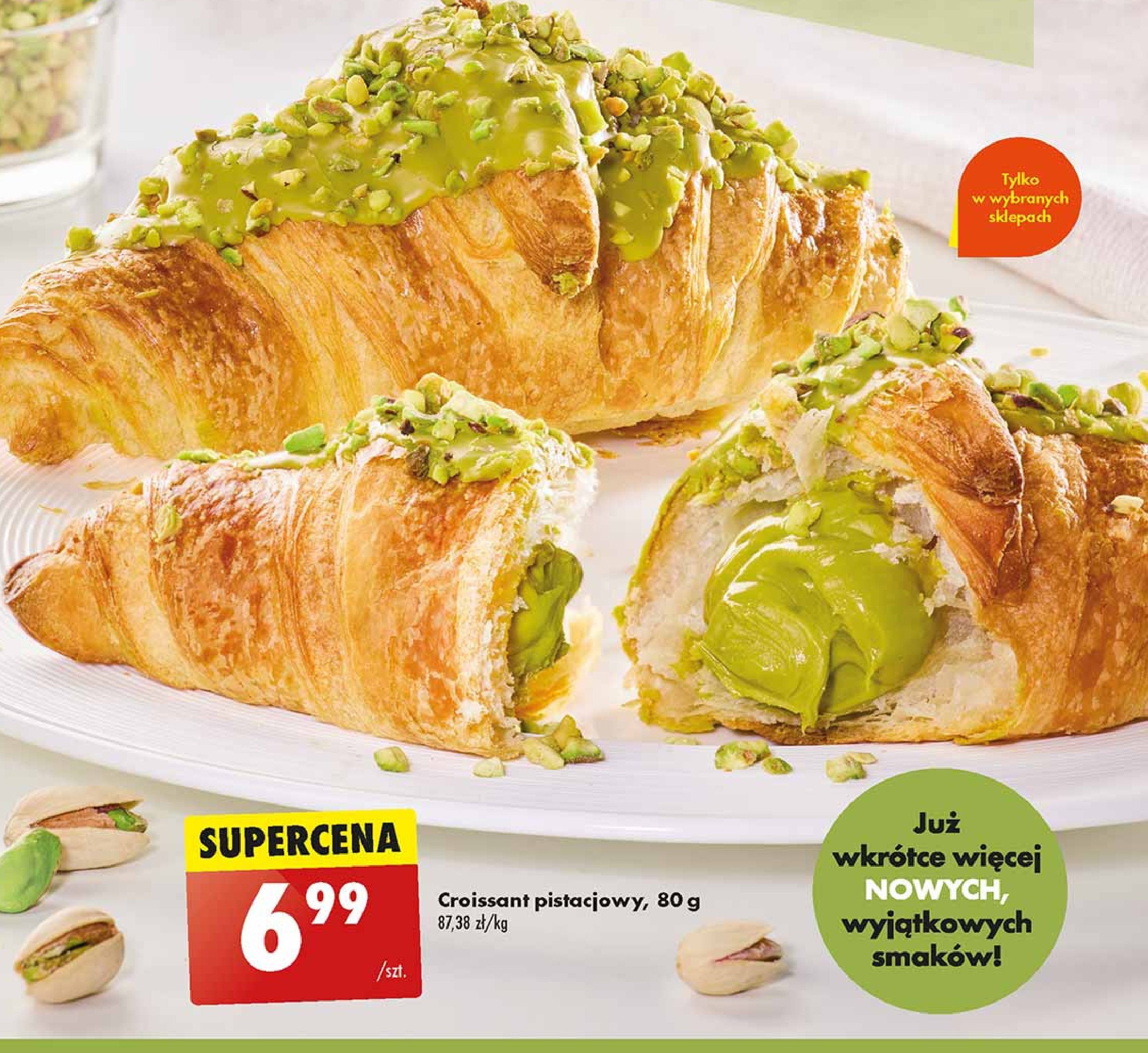 Croissant pistacjowy promocja w Biedronka