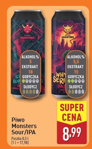 Piwo parkour philly sour ipa Monsters promocja w Aldi