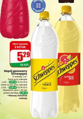Napój gazowany Schweppes 3 rodzaje, 1,4 l promocja w Dino