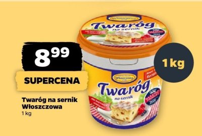 Twaróg na sernik Włoszczowa promocja w Netto