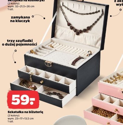 Szkatułka na biżuterię 2 kolory promocja w Netto