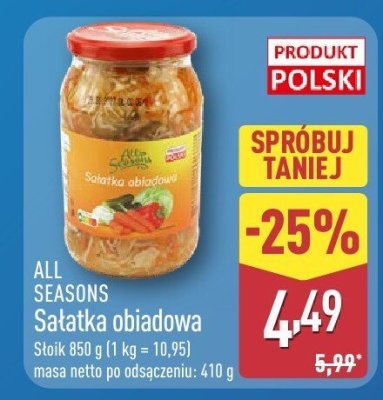 Sałatka obiadowa  promocja w Aldi