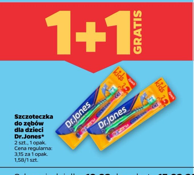 Szczoteczka do zębow Dr. jones kids promocja w Netto