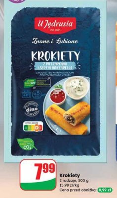 Krokiety z pieczarkami i serem mozarella promocja w Dino