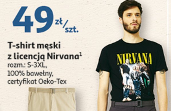 T-shirt męski nirvana Auchan inextenso promocja