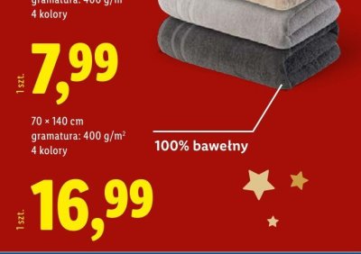 Ręcznik frotté Livarno 70 x 140 cm promocja w Lidl