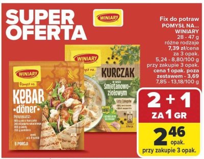 Fix do potraw Pomysł na... Kurczak w sosie śmietanowo-ziołowym Winiary promocja w Carrefour