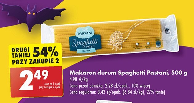 Makaron spaghetti durum Pastani promocja w Biedronka