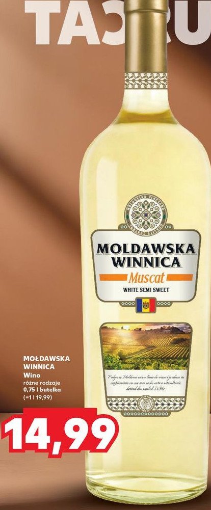 Wino MOŁDAWSKA WINNICA MUSCAT promocja w Kaufland