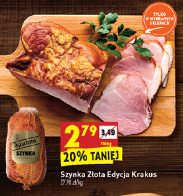 Szynka złota edycja Krakus animex promocja w Makro