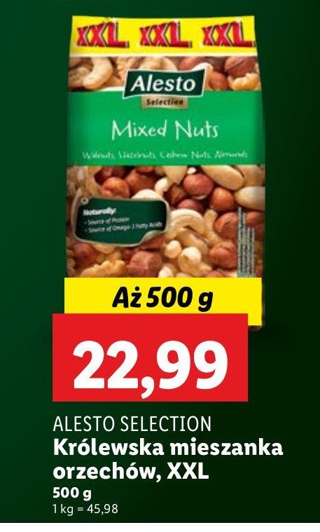 Mieszanka orzechów królewska Alesto promocja w Lidl