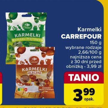 Karmelki o smaku miętowym Carrefour promocja