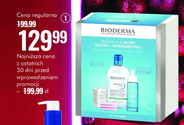 Zestaw w pudełku hydrabio hyalu+: płyn micelarny 500 ml + serum do twarzy 30 ml + 3x płatki Bioderma zestaw promocja w Super-Pharm