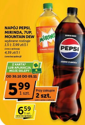 Napój Pepsi wybrane rodzaje 1.5 l promocja w Groszek