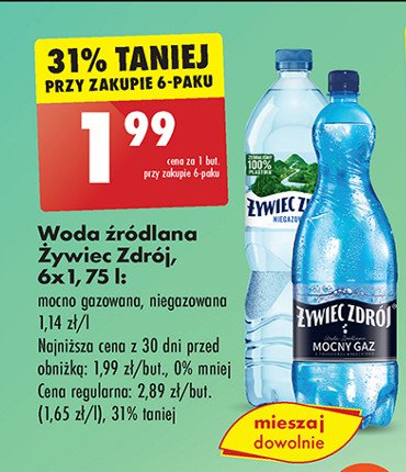 Woda mocno gazowana Żywiec zdrój żywioł promocja