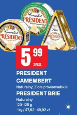 Ser Camembert, Brie Président - naturalny, zioła prowansalskie promocja w Chorten