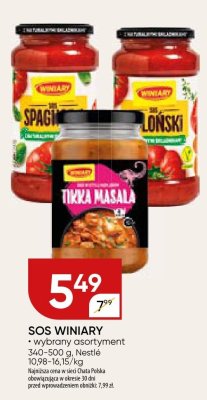 Sos Winiary - wybrany asortyment promocja w Chata Polska