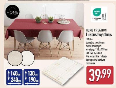 Obrus luksusowy HOME CREATION promocja w Aldi