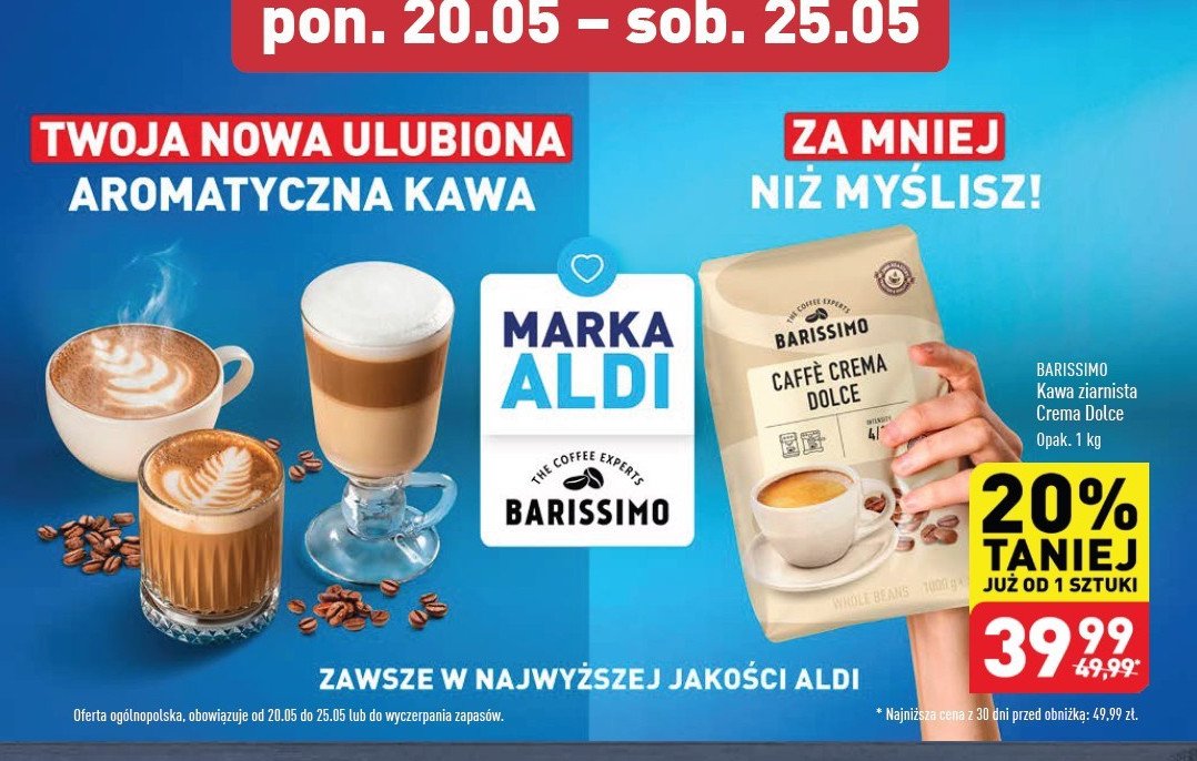 Kawa Barissimo caffe crema dolce promocja