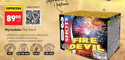 Fajerwerki Wyrzutnia Fire Devil promocja w Biedronka