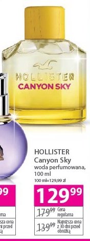 Woda perfumowana Hollister canyon sky for her promocja