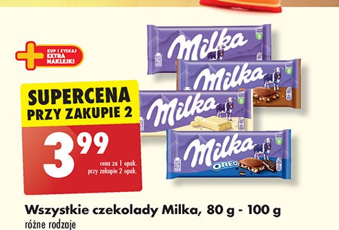 Czekolada biała Milka promocja