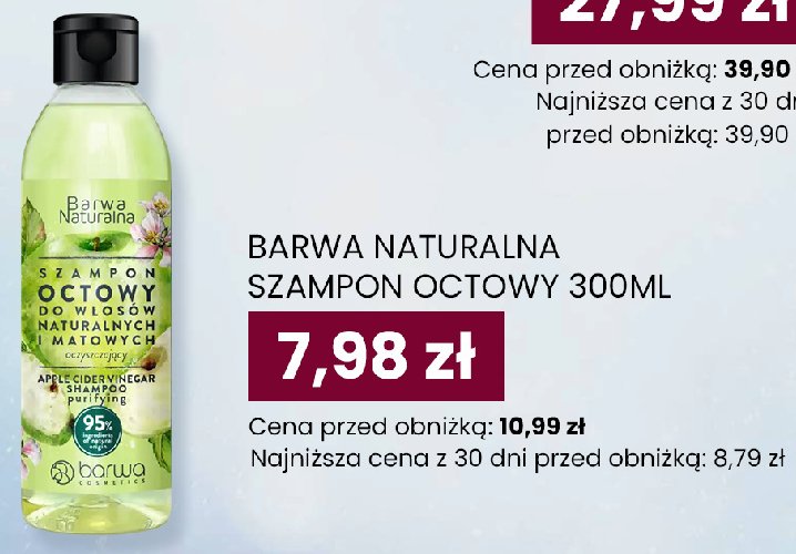 Szampon do włosów octowy Barwa naturalna promocja w Dino