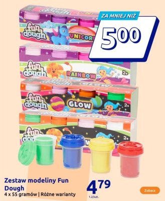 Zestaw modeliny Fun Dough Unicorn 4 x 55 gramów promocja w Action