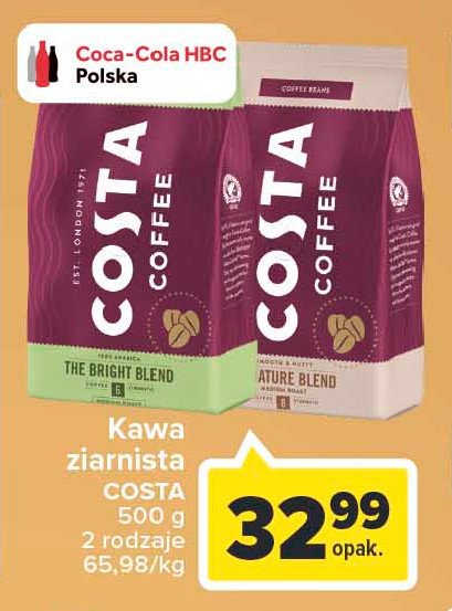 Kawa Costa coffee the bright blend promocje