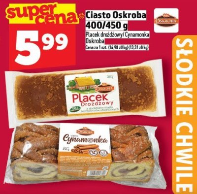 Ciasto Oskroba 400/450 g promocja w TOPAZ